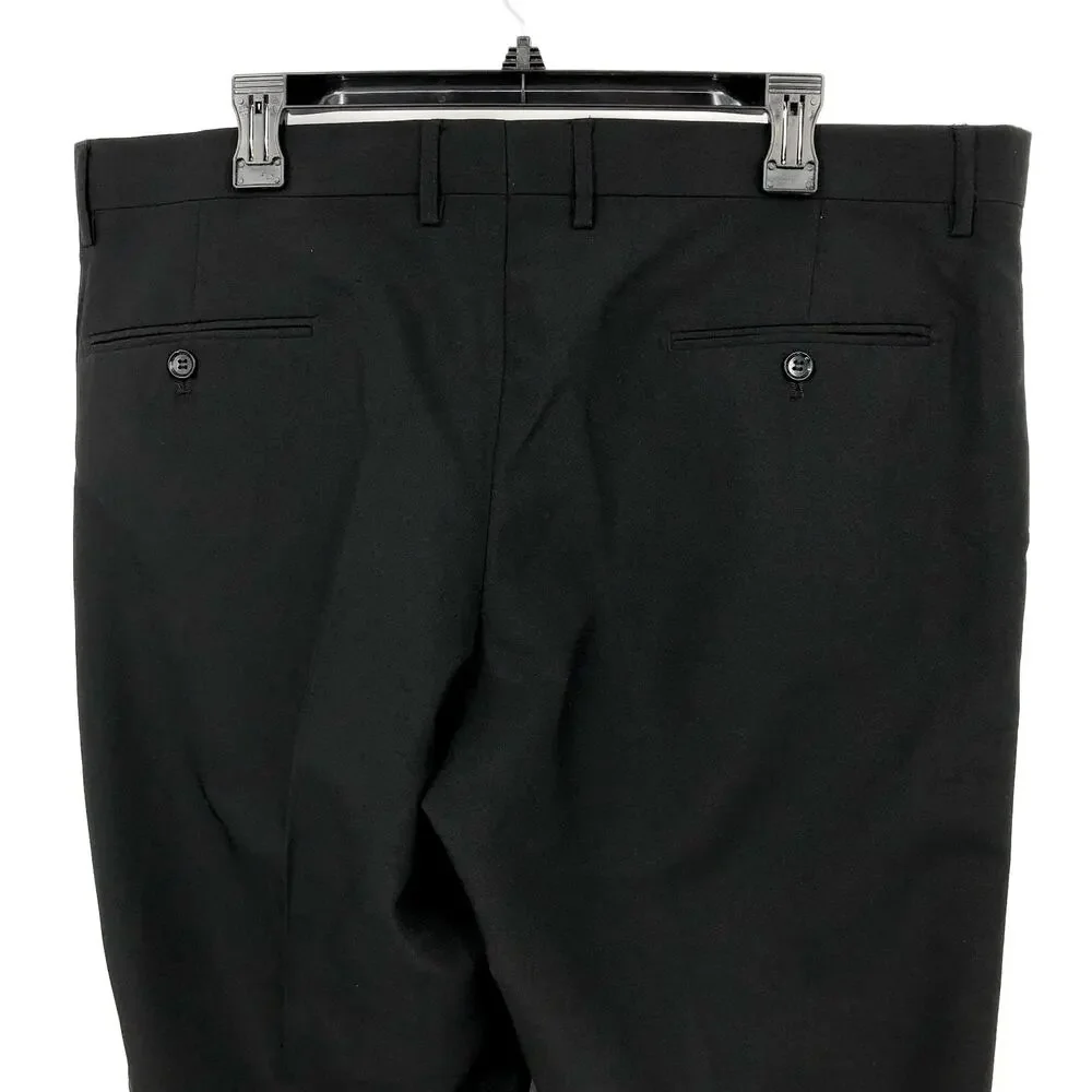 OPPOSUITS Men's Straight Leg Dress Pants 40X34 Black Flat Front NWOT